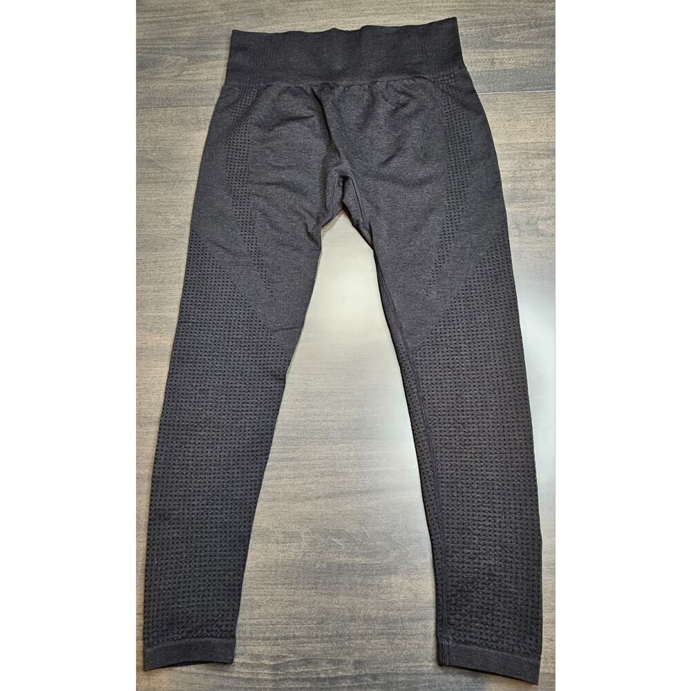 MiniBeast High Waisted Textured Leggings Sz Large Black 23" Inseam